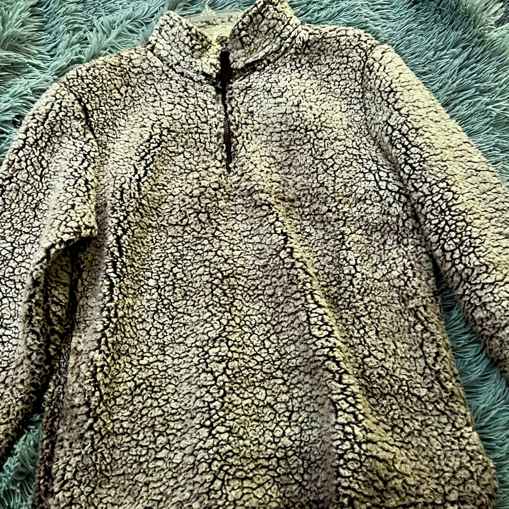 Brownish fluffy sweater